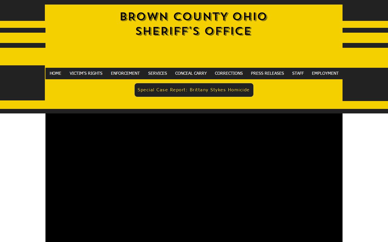 Brown County Sheriff wanted-record contact form